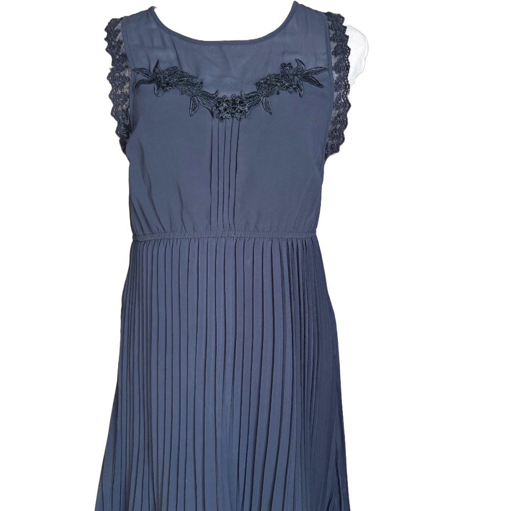 Navy midi dress